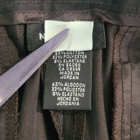 Nine West Slouchy Cyndi Trousers Black Pinstripe Classic Career NEW 2 Petite $89 - Picture 7 of 9